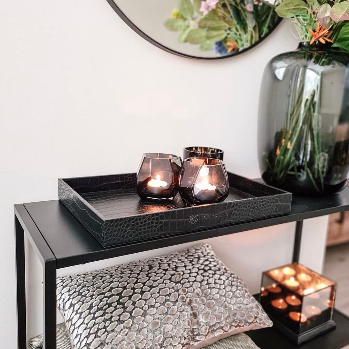 Croco tray | Dienblad in Croco leer | Tigerbelts.nl