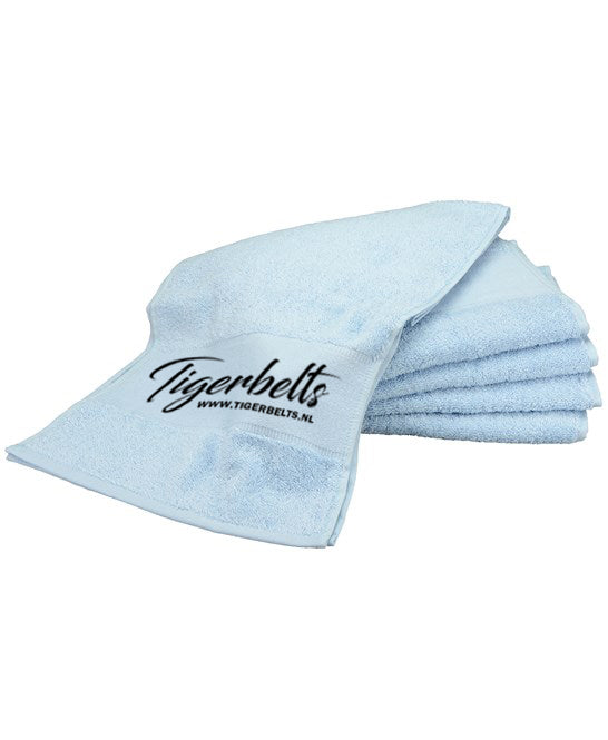 Tiger - Fitness handdoek Lichtblauw zwart