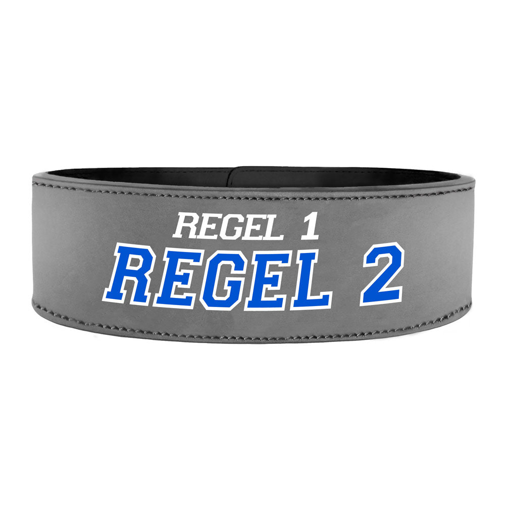Tigerbelts Custom Powerlifting belt with Clip GR12 Grey-Black