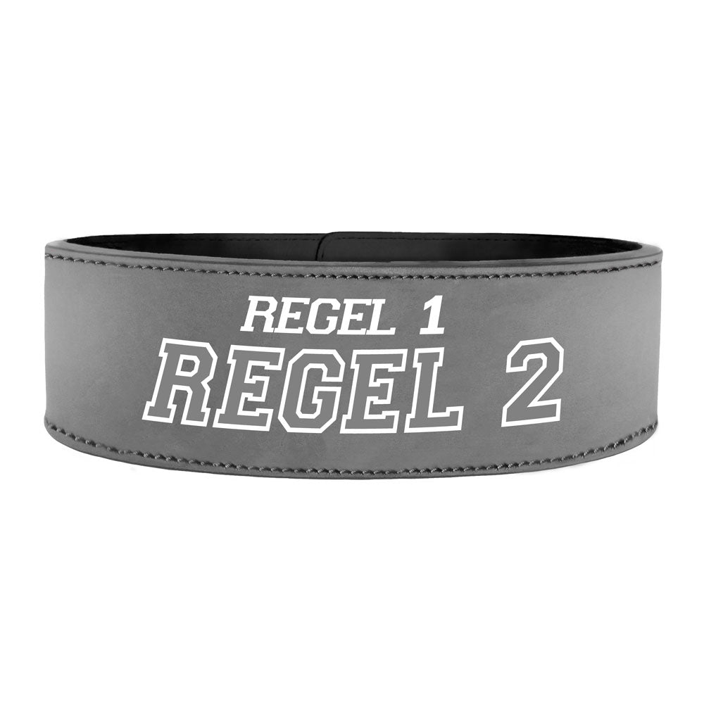 Tigerbelts Custom Powerlifting belt with Clip GR12 Grey-Black