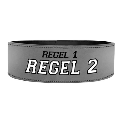 Tigerbelts Custom Powerlifting belt with Clip GR12 Grey-Black