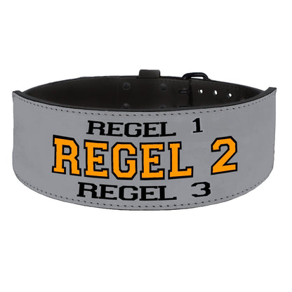 Tigerbelts Custom Weightlifting belt GR12 Grey-Black