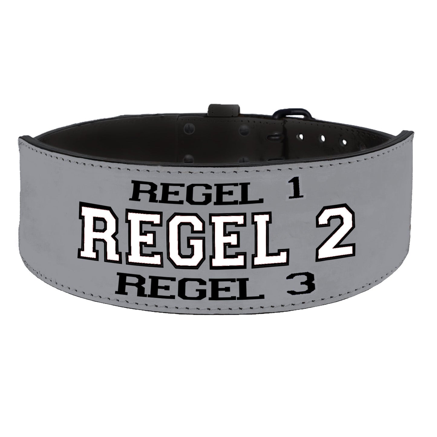 Tigerbelts Custom Weightlifting belt GR12 Grey-Black
