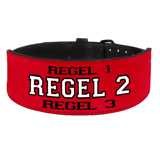 Tigerbelts Custom Weightlifting belt R22 Red-Black