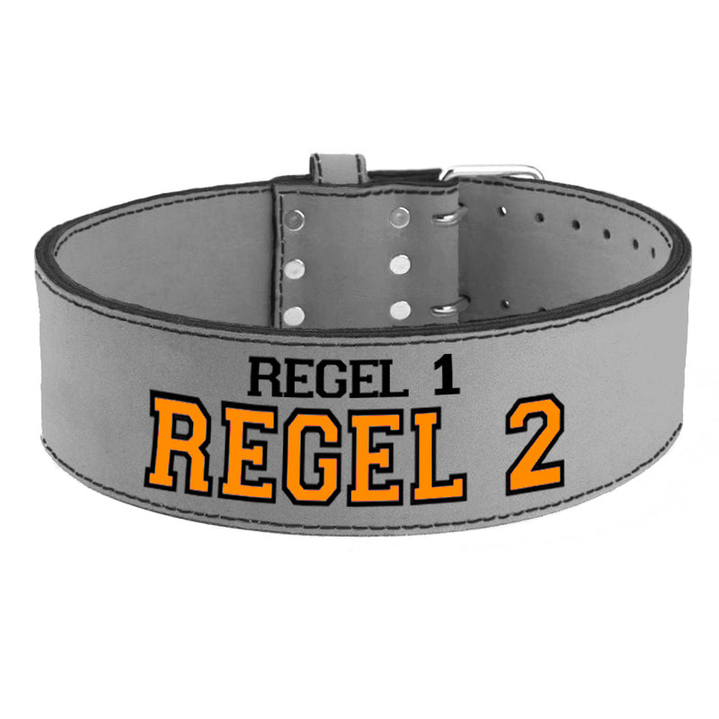 Tigerbelts Custom Powerlifting belt GR12 Grey