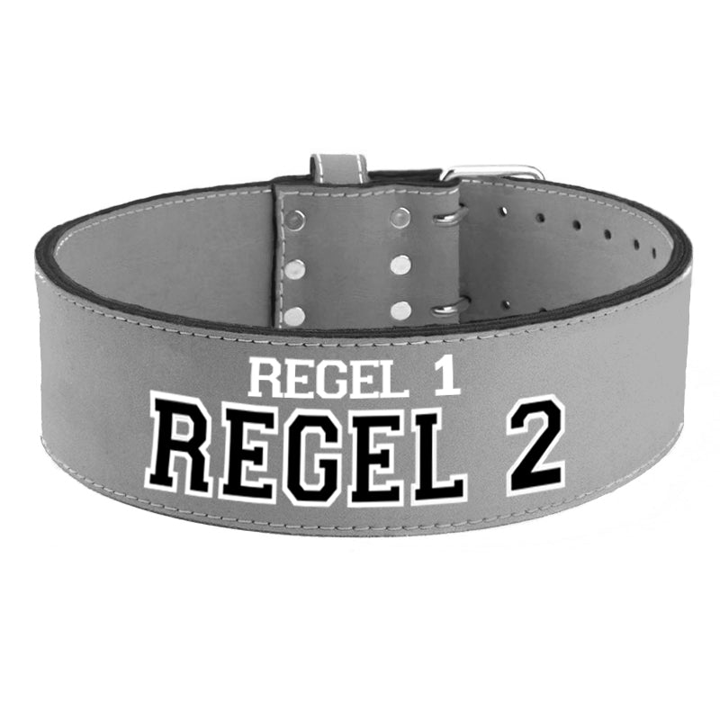 Tigerbelts Custom Powerlifting belt GR12 Grey